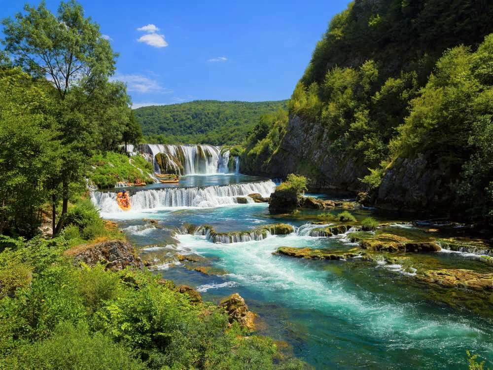 Nationaal Park Una in Bosnië-Herzegovina legpuzzel