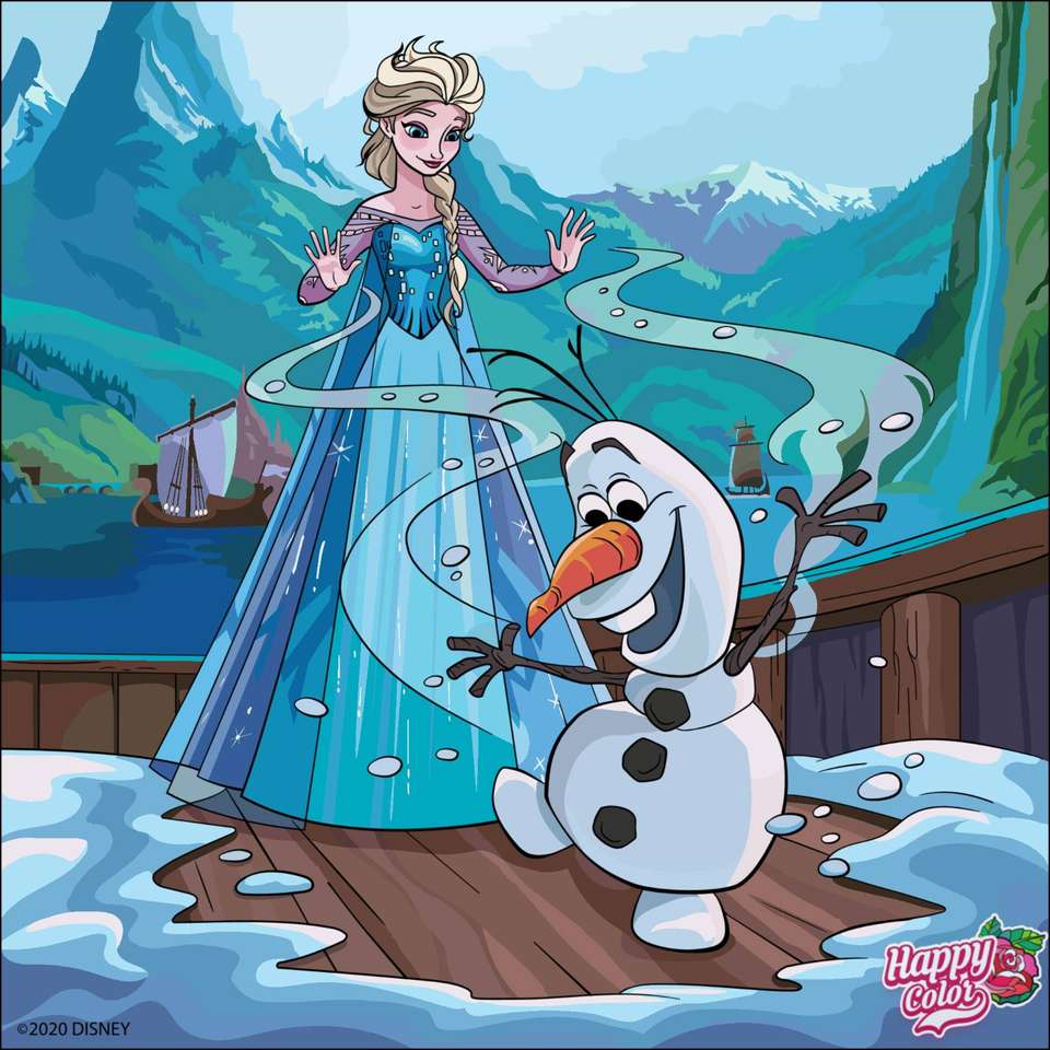 Elsa en Olaf legpuzzel online