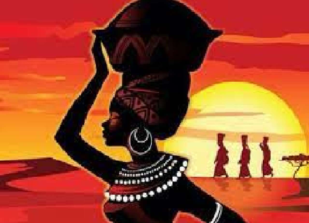 Afrikansk kultur pussel på nätet