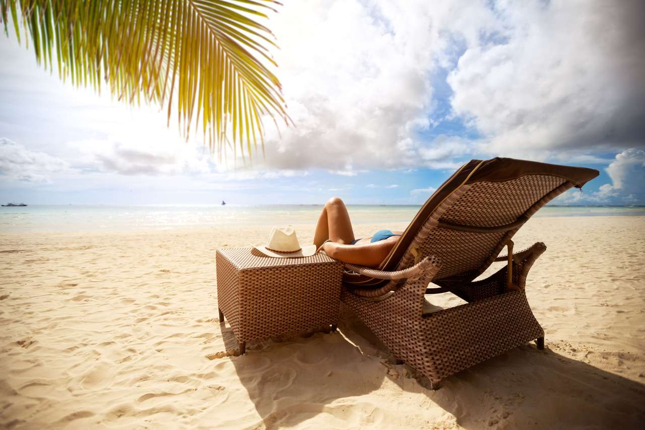 Relaxujte na pláži online puzzle