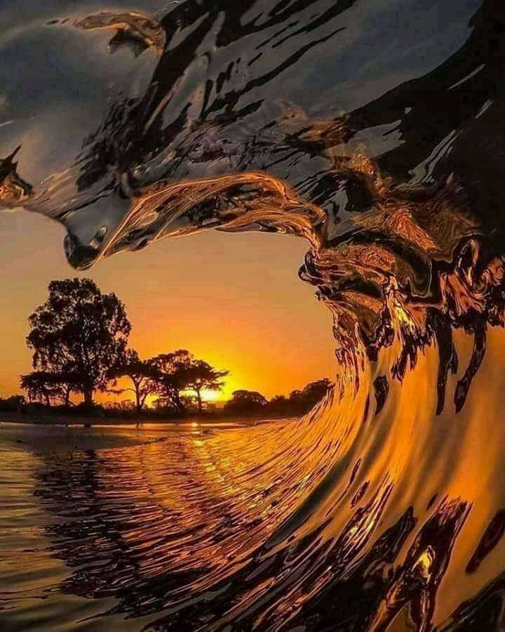 coucher de soleil dans la vague puzzle