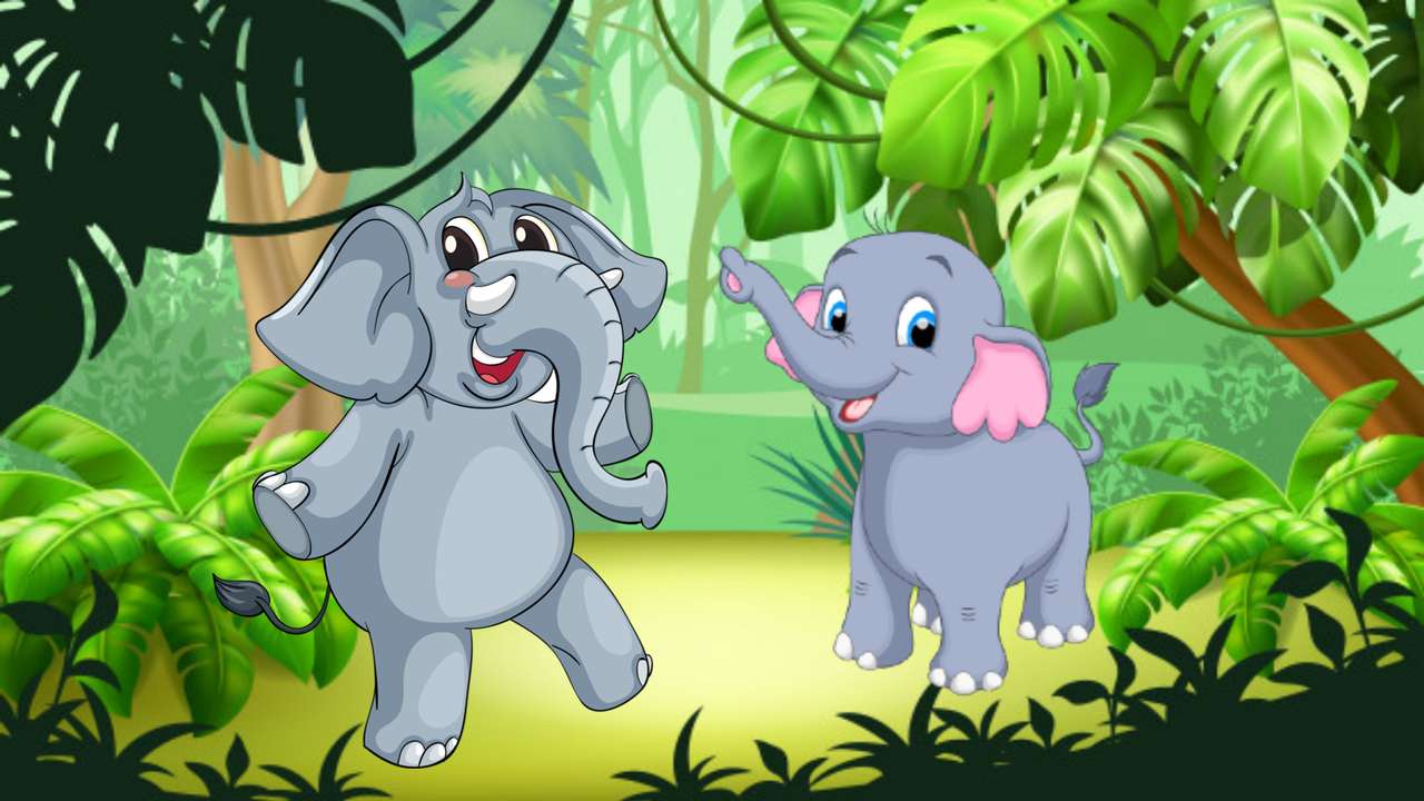Ελέφαντες στη ζούγκλα online παζλ
