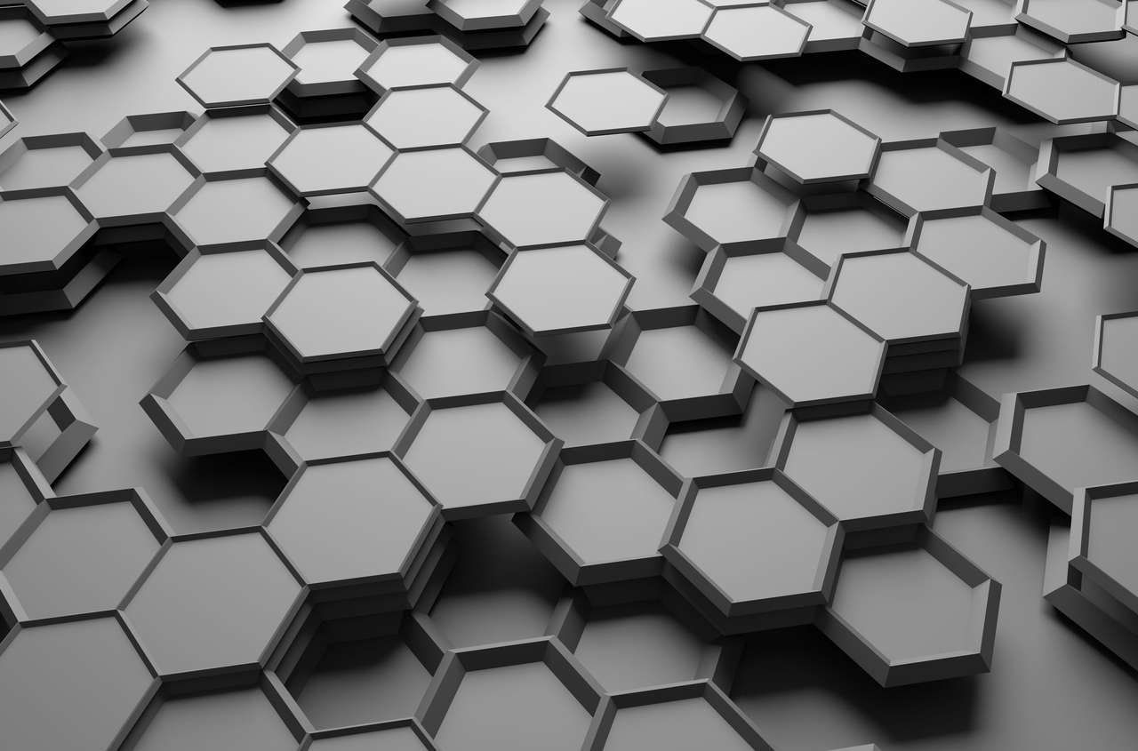 Hexagonal blackboard online puzzle