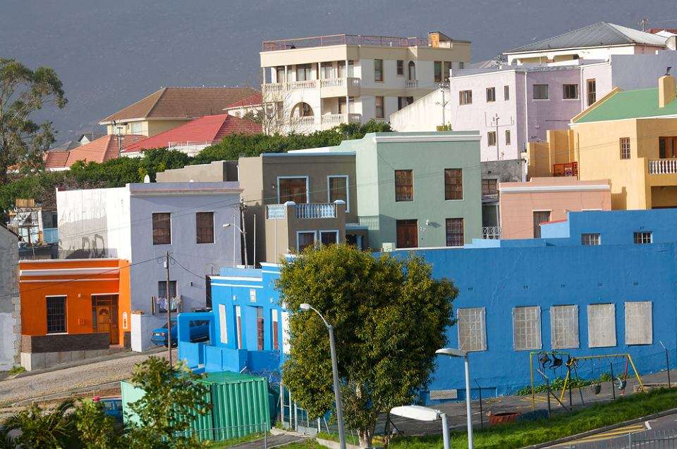 Bunte Häuser in Kapstadt Online-Puzzle