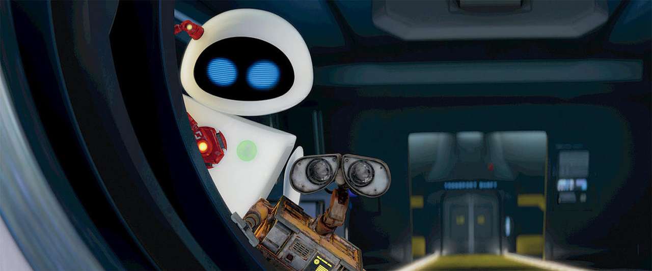 WALL-E and EVE peeking jigsaw puzzle online