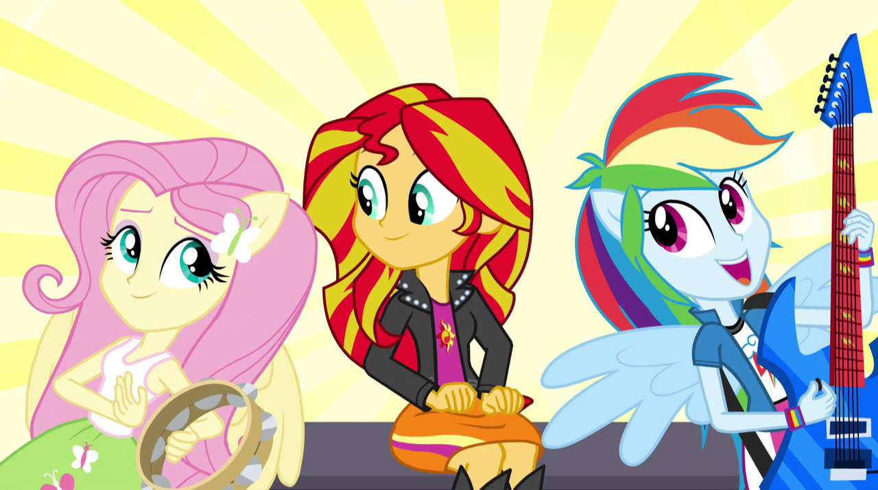 Sunset Shimmer with the Rainbooms jigsaw puzzle online