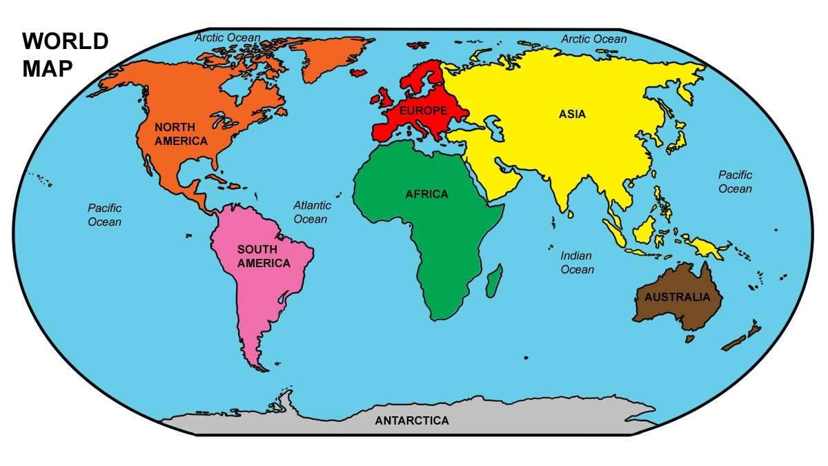 World Map Continents