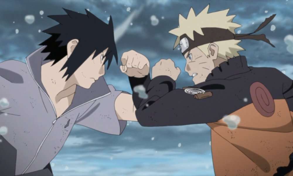 Naruto und Sasuke. Puzzlespiel online