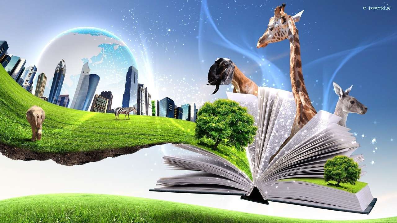 Γραφικά - ουρανοξύστες, ζώα, βιβλίο παζλ online