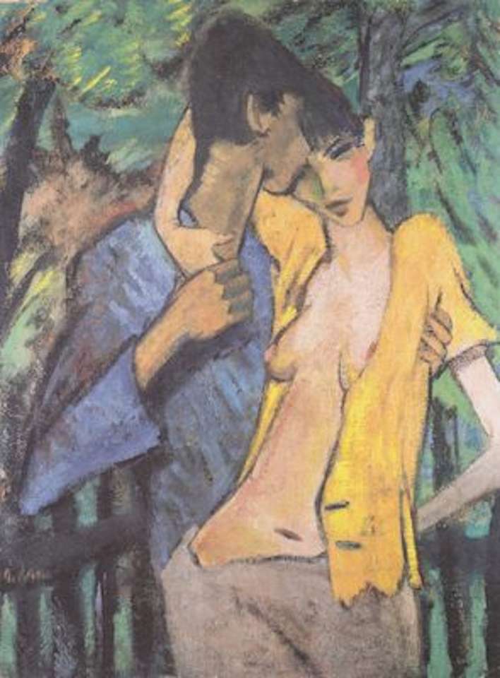 "Älskare" från Otto Mueller (1874-1930) pussel på nätet