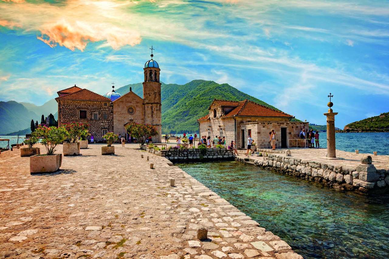 Maria van de rots in Montenegro legpuzzel