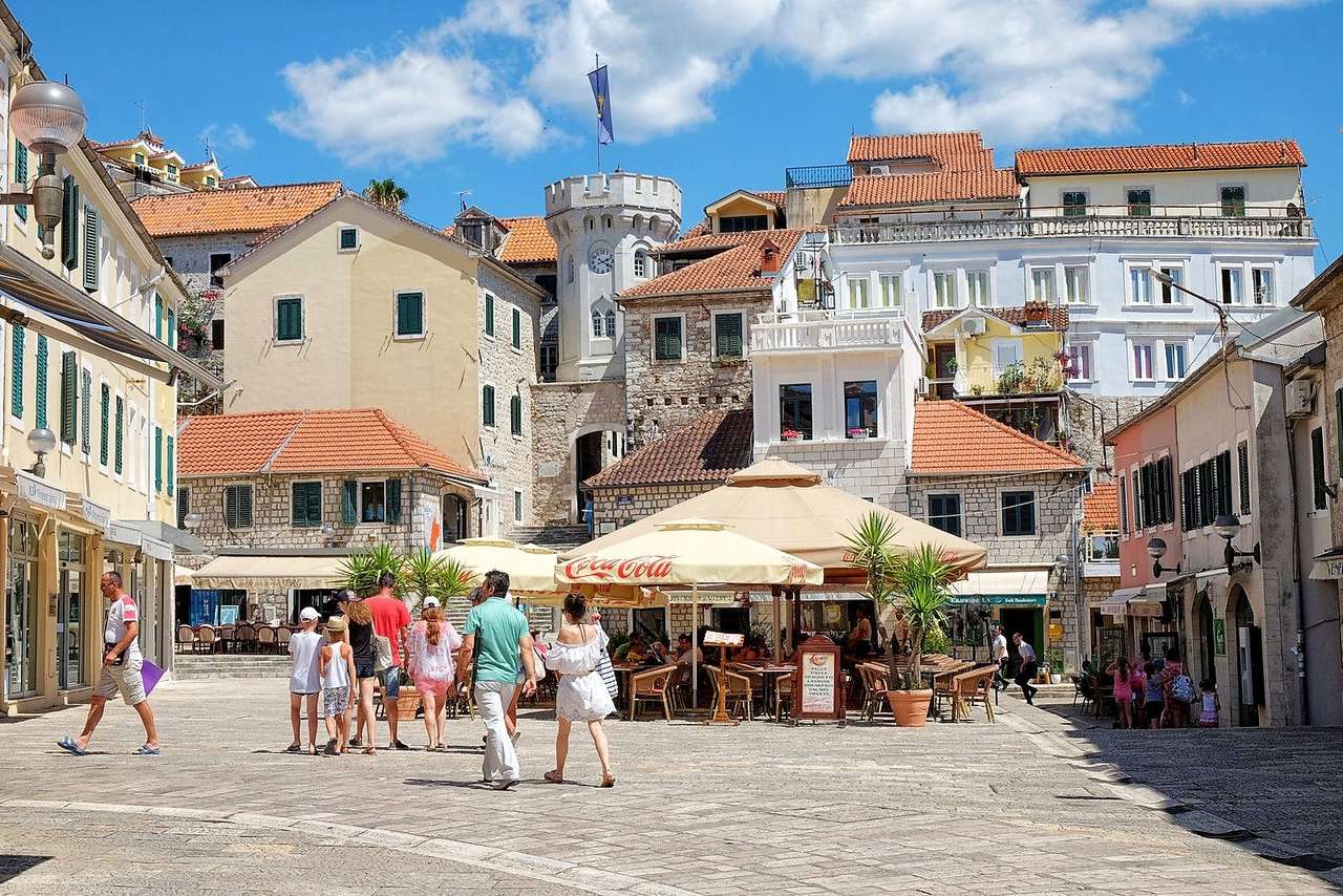 Herceg Novi City i Montenegro pussel på nätet