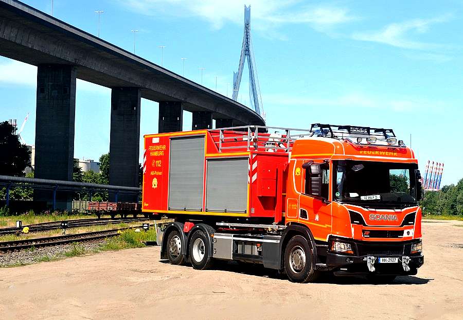 Scania Feuerwehr Hamburg Online-Puzzle