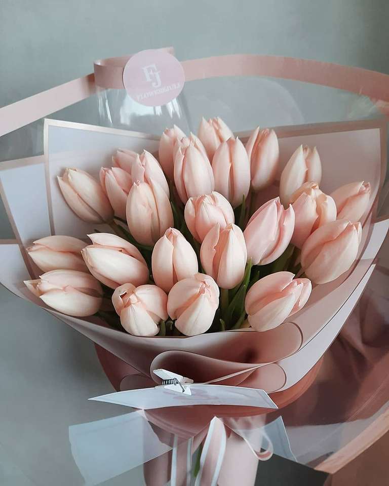 Rózsaszín virágok online puzzle