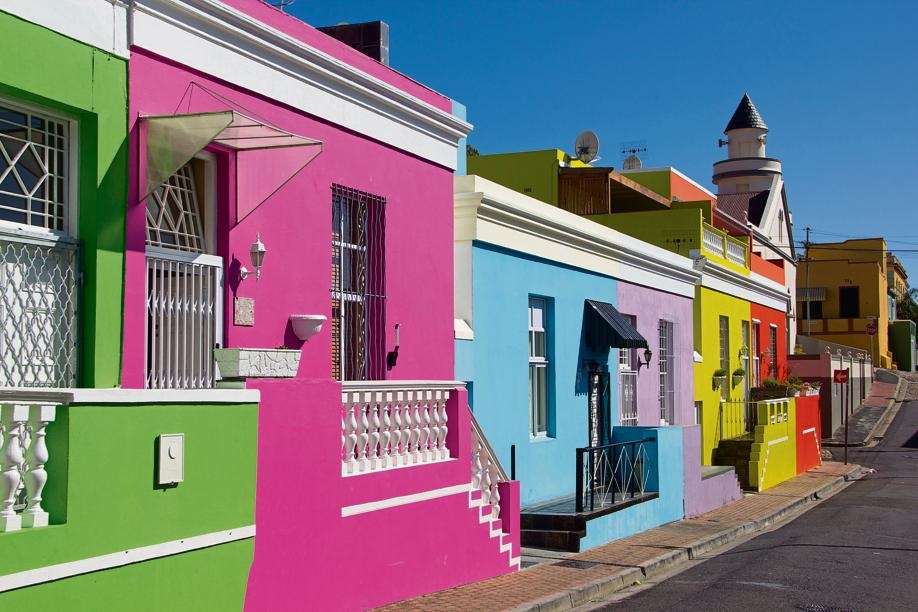 Färgglada hus i Kapstaden Pussel online