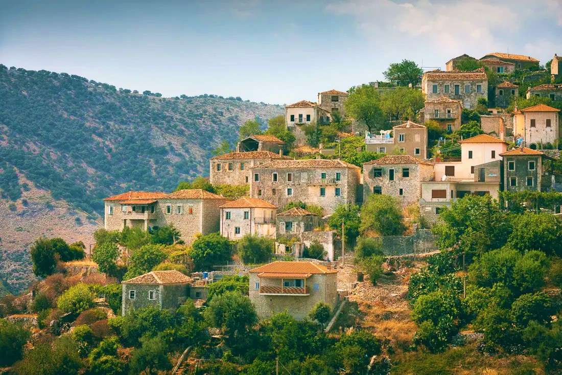 Qeparo bergdorp in Albanië legpuzzel online