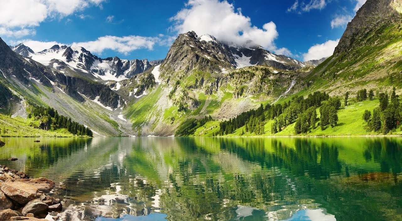 Альпийский пейзаж в Албании онлайн-пазл