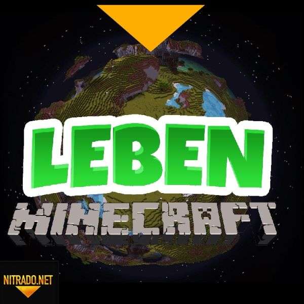 Minecraft Leben logo. онлайн пъзел