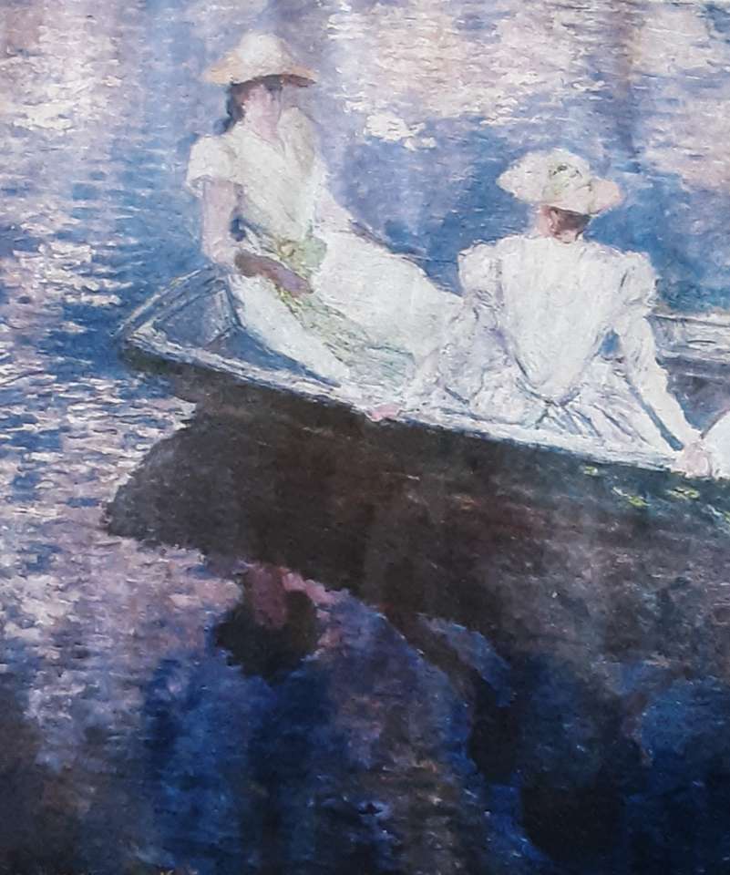 Chica joven de Monet en bote de remo rompecabezas en línea