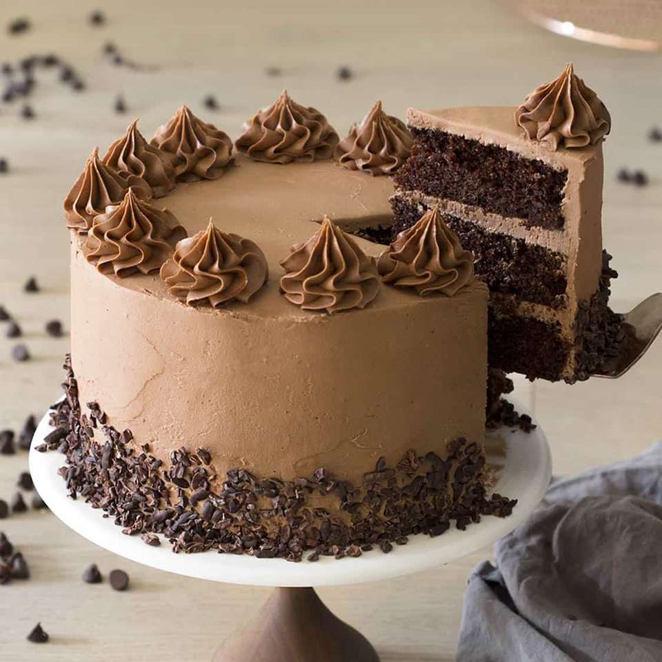 Шоколадний торт онлайн пазл