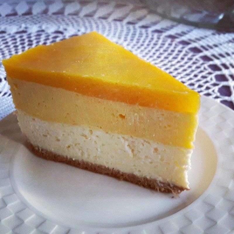 Cheesecake με μους μάνγκο παζλ online