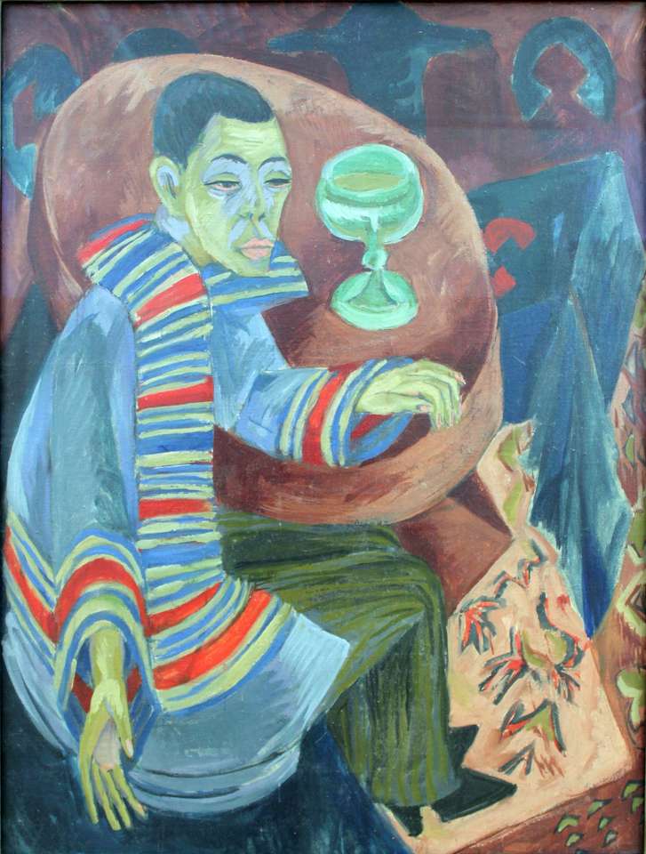 "The Drinker" van Ernst Kirchner (1880-1938) legpuzzel online