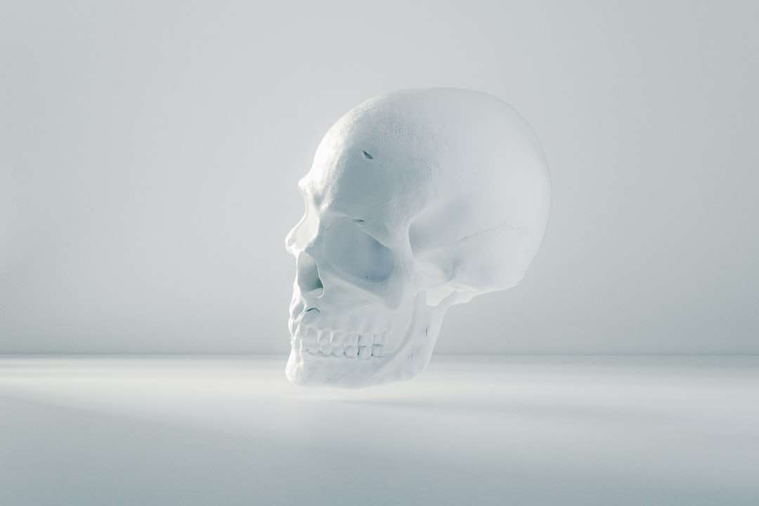Figura cerámica cara humana blanca rompecabezas en línea