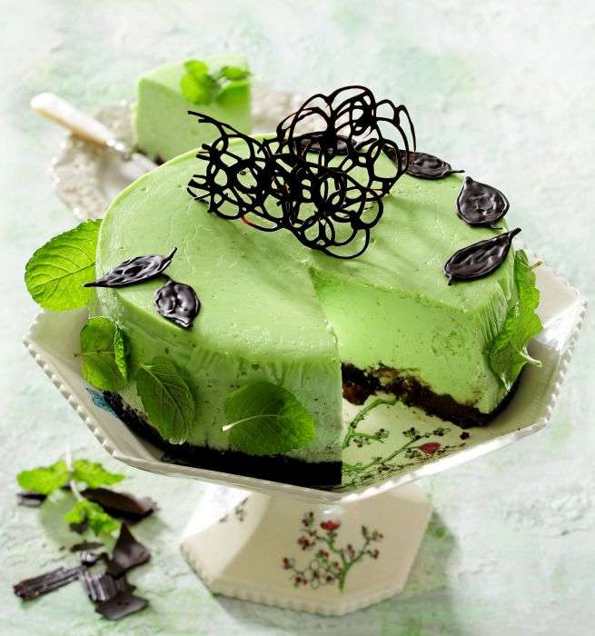 Mint e bolo de chocolate quebra-cabeças online