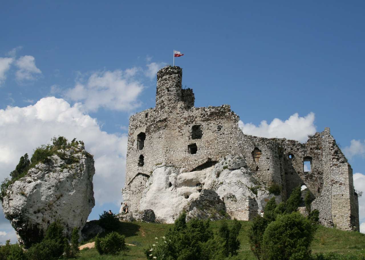 Les ruines du château. Mires. puzzle en ligne