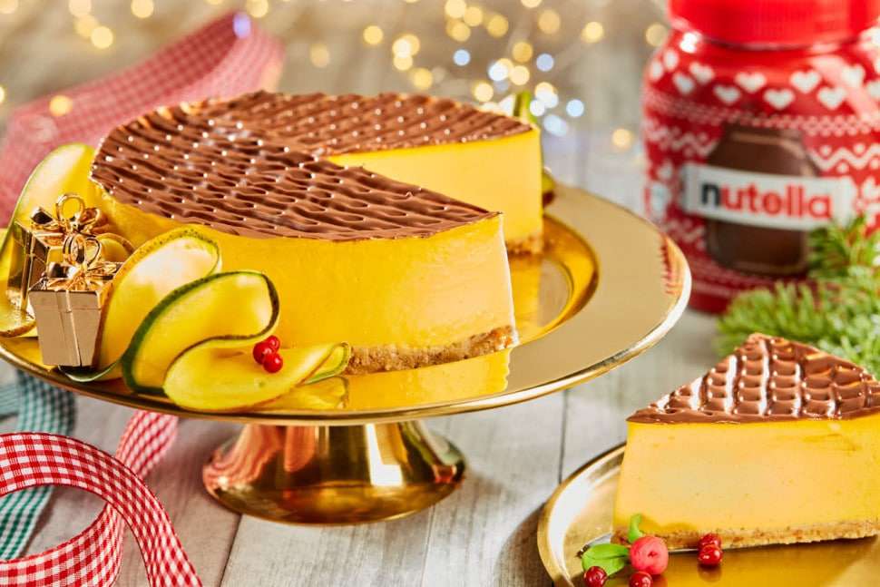 Κρύο Cheesecake με κρέμα Nutella online παζλ