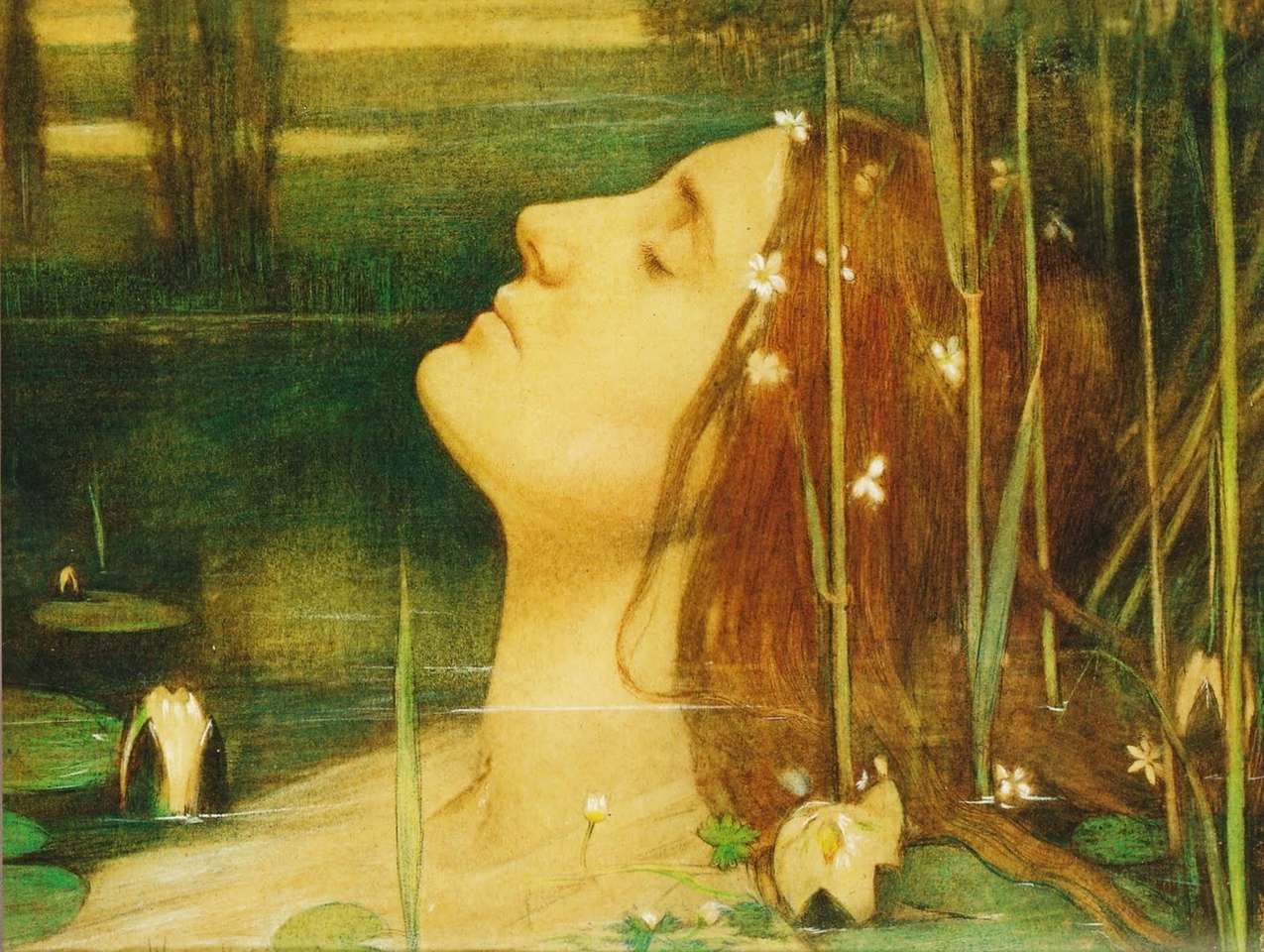 "Ophelia" von Antory van Welie (1866-1956) Puzzlespiel online