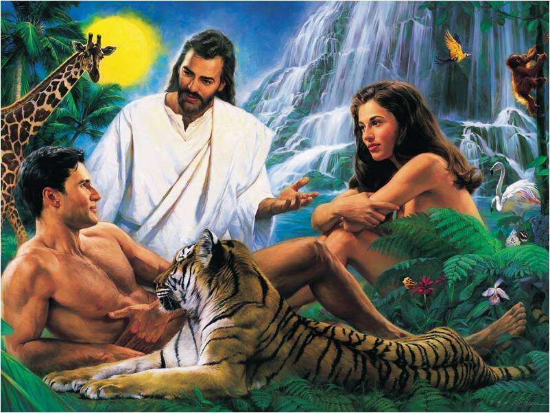 Адам и Ева пазл онлайн
