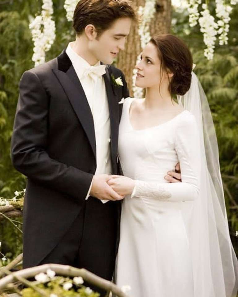 Edward Cullen och Bella Swan från filmen Twilight pussel på nätet