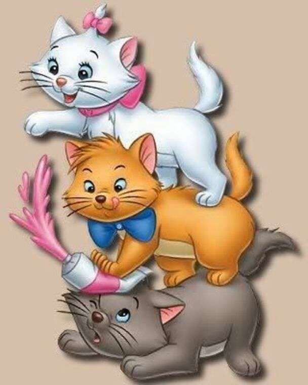 Tři malé intrepid kočky skládačky online