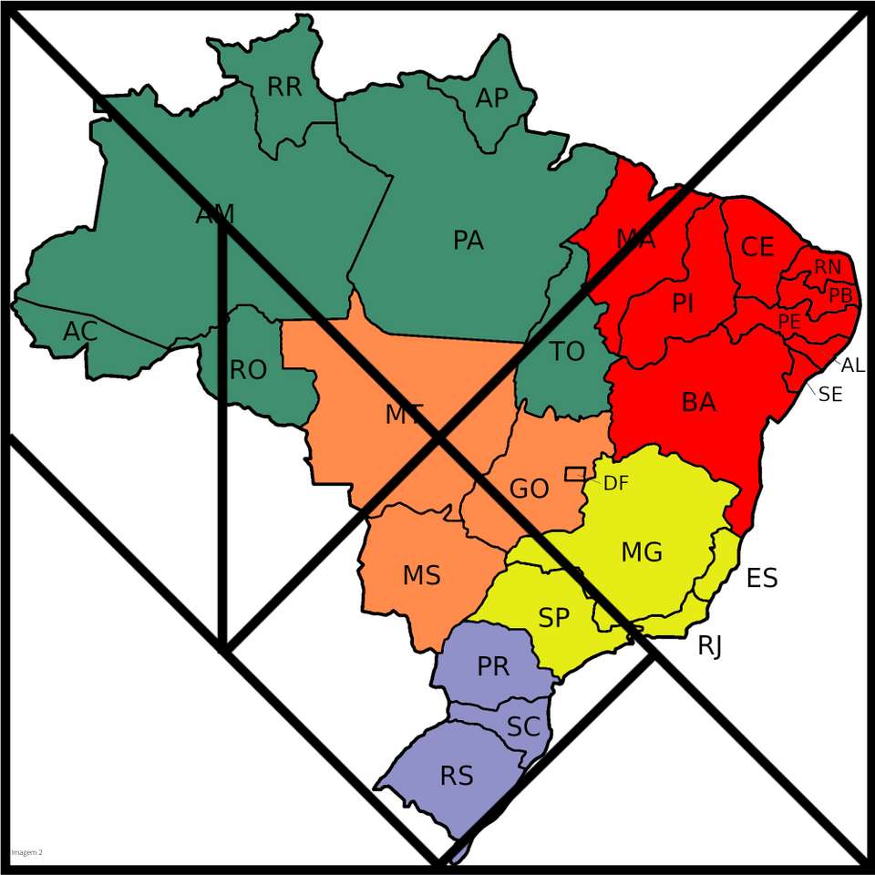 Mapa Brazílie skládačky online