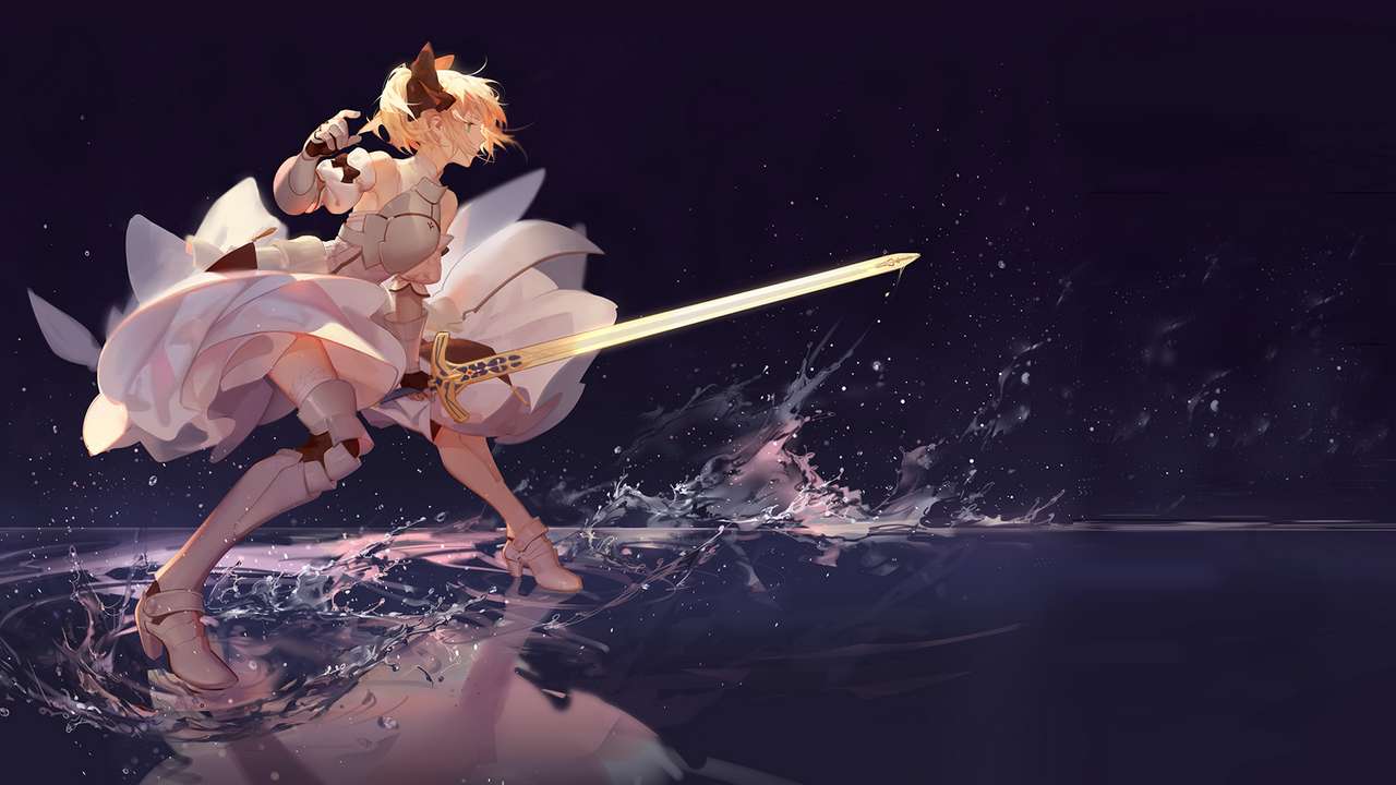 Anime Girls Sword Fighting, cool fight anime HD wallpaper | Pxfuel