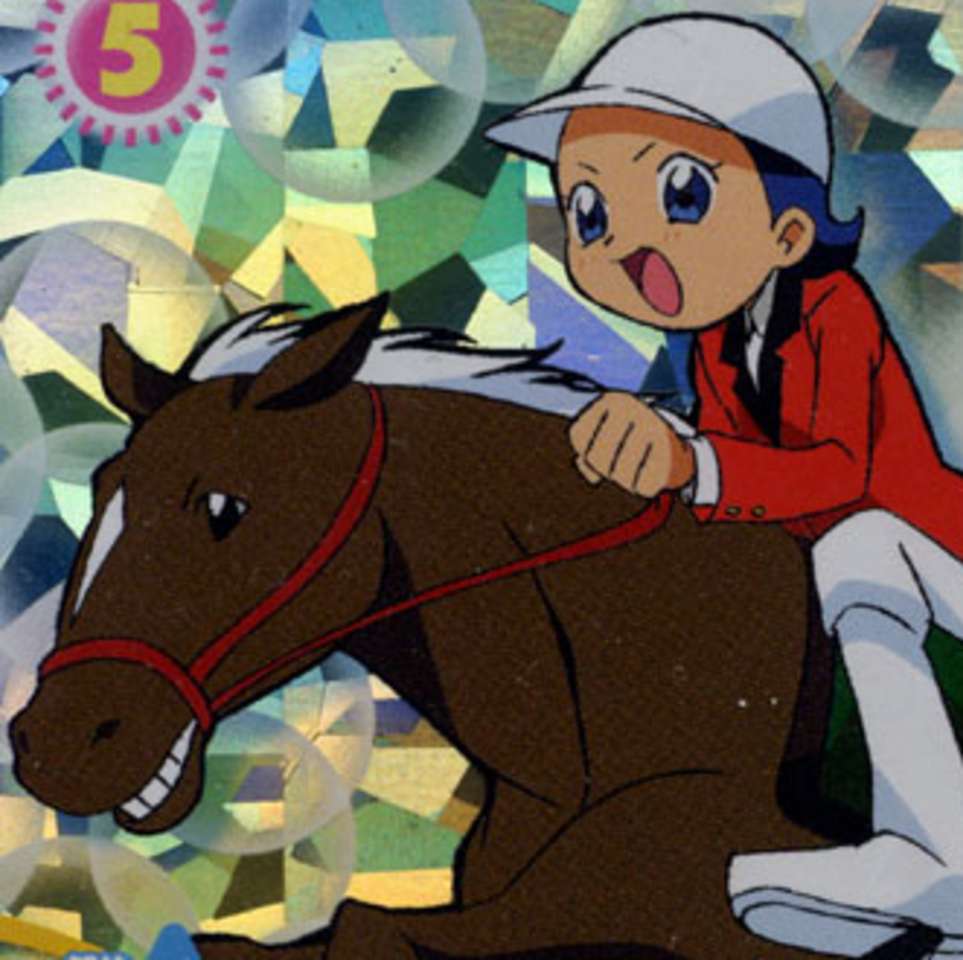 Aiko călărind un cal puzzle online