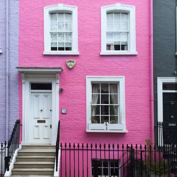 Roze gebouw online puzzel