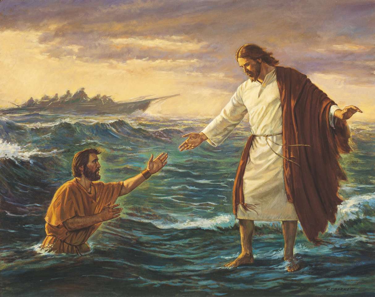 Jesus na água puzzle online