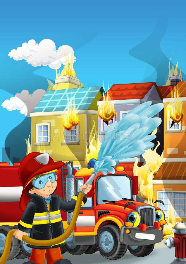 I lavori di apprendimento dei pompieri per bambini puzzle online