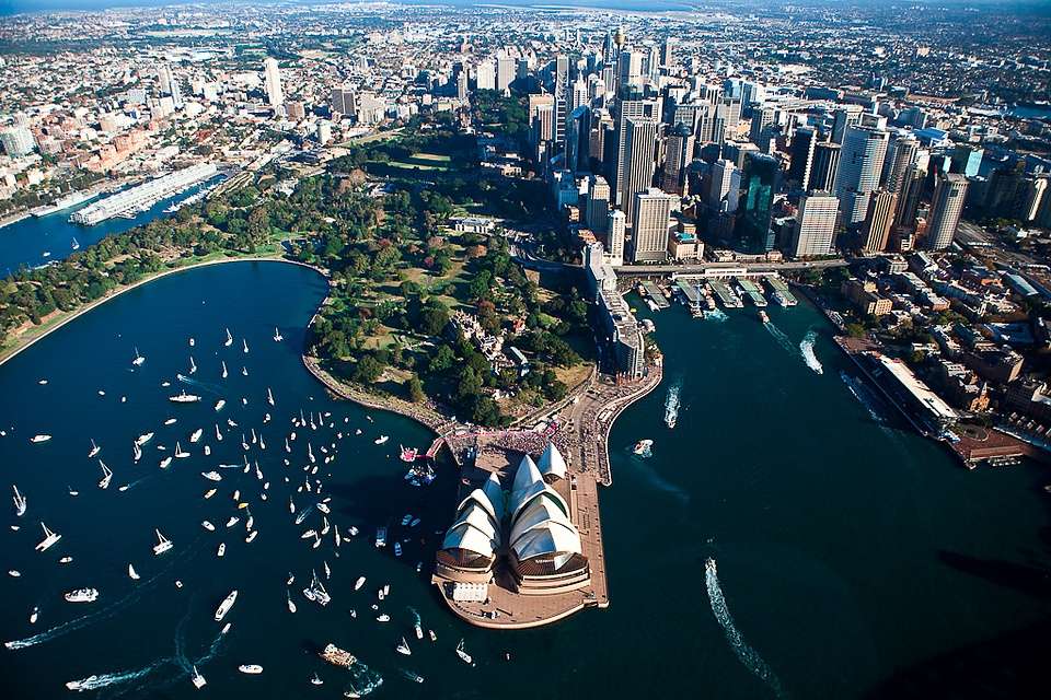 Opera House op het Kaap Bennelong Point in Sydney legpuzzel online