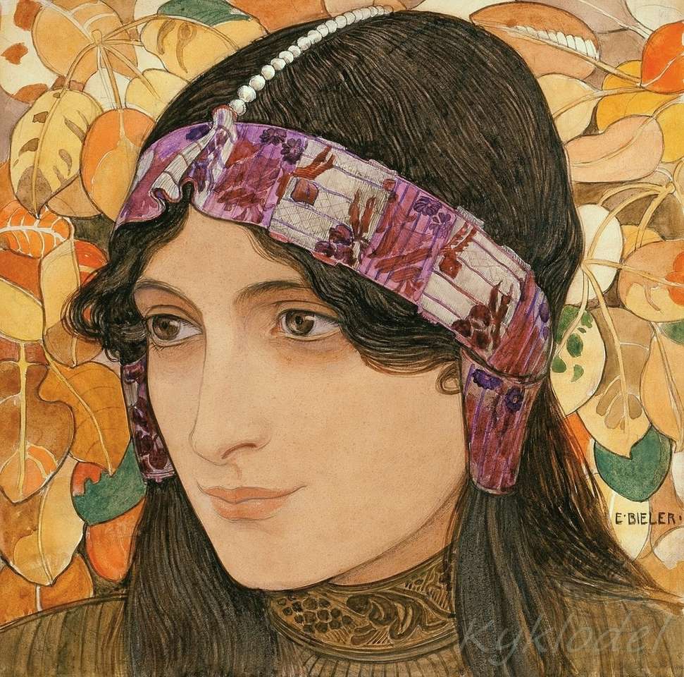 "Jovem mulher" (1912) de Ernest Bieler quebra-cabeças online