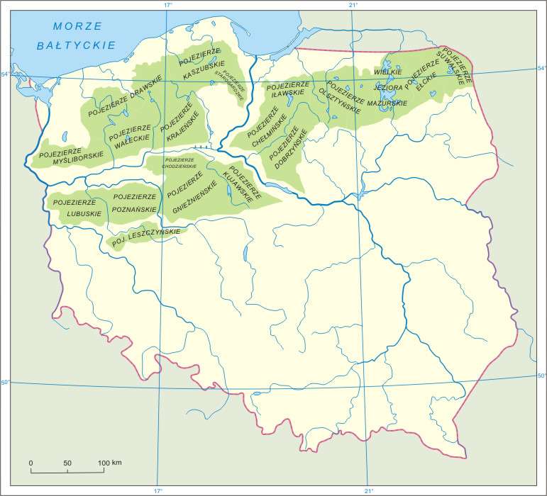 Поясът на езерото в Полша онлайн пъзел