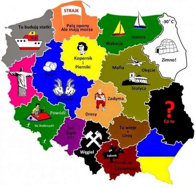 Mapa de Polonia rompecabezas en línea