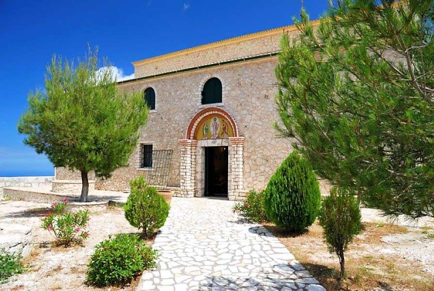 Monastery on the mountain Pantokrator on Corfu online puzzle