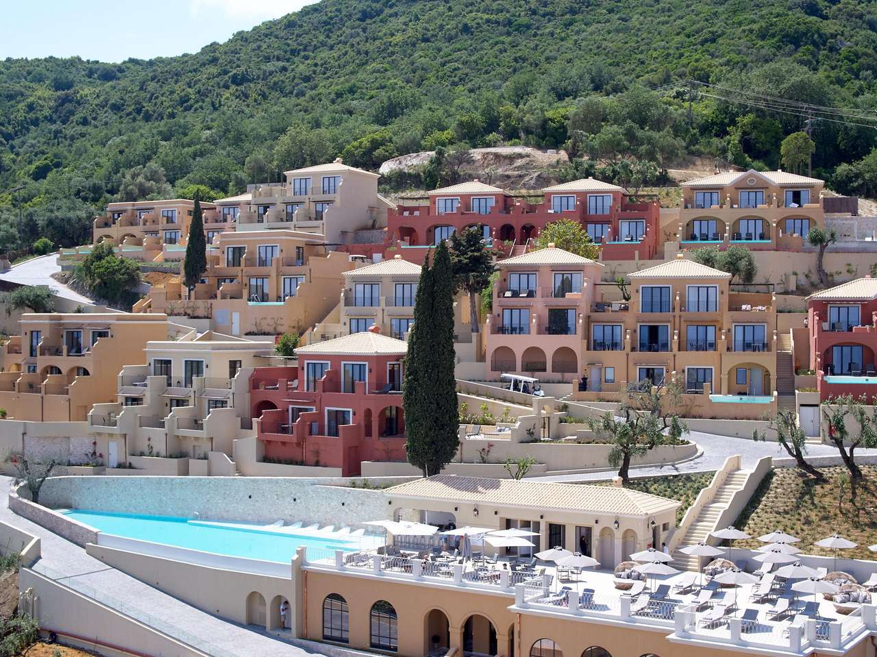 Hotelgebied op het eiland Corfu legpuzzel online
