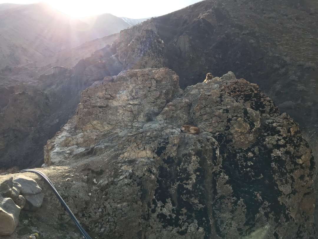 montagna rocciosa marrone durante il giorno puzzle online