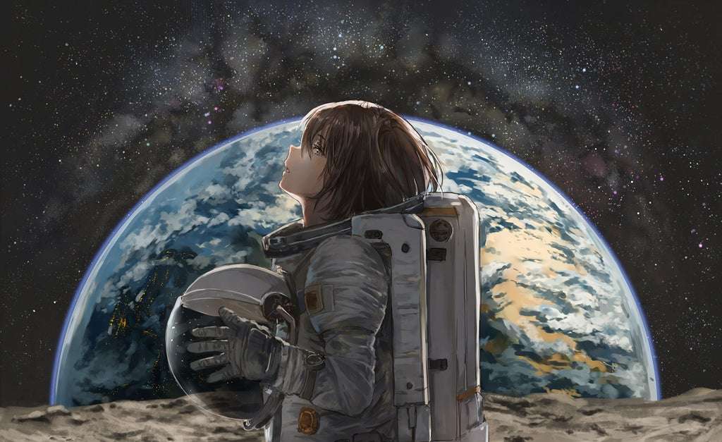 Space Anime Girl. Online-Puzzle