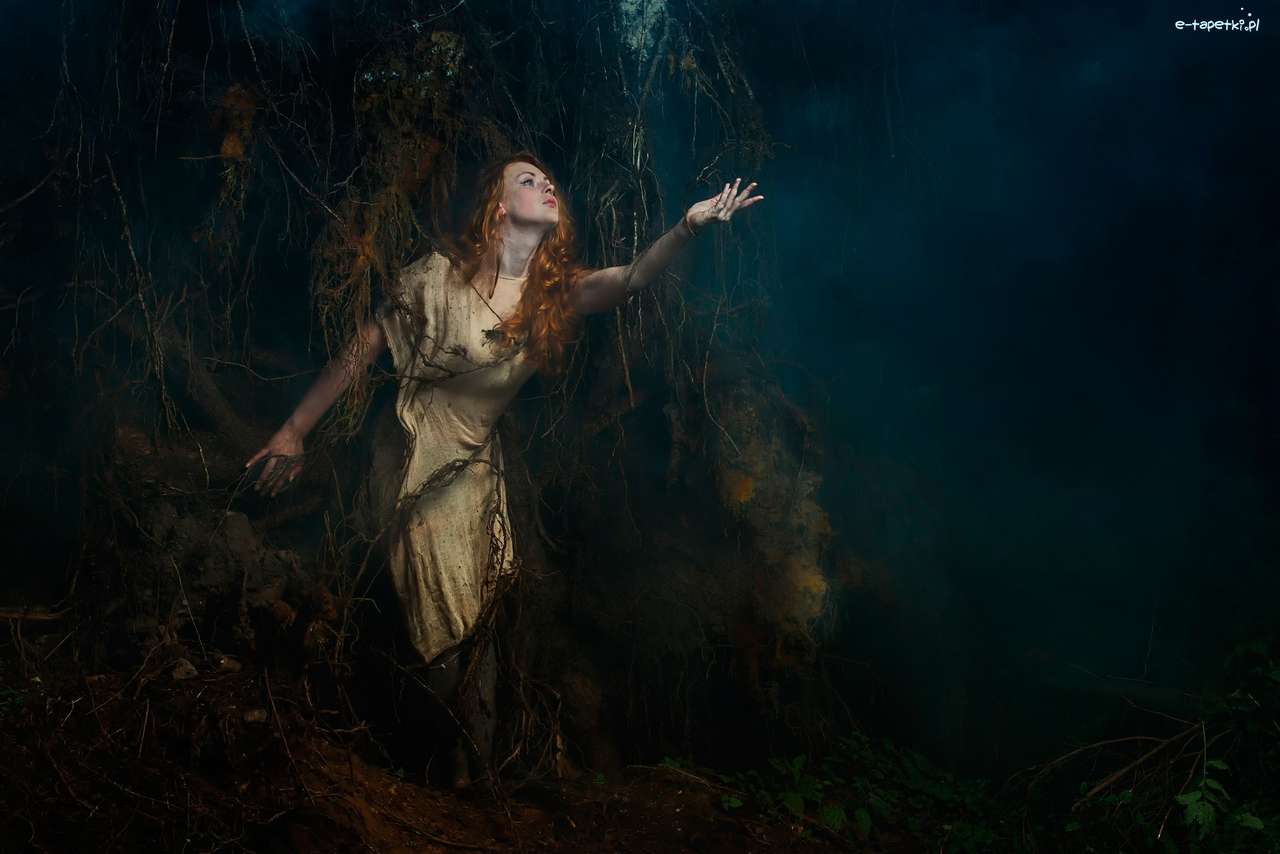 Lány a mágikus erdőben kirakós online