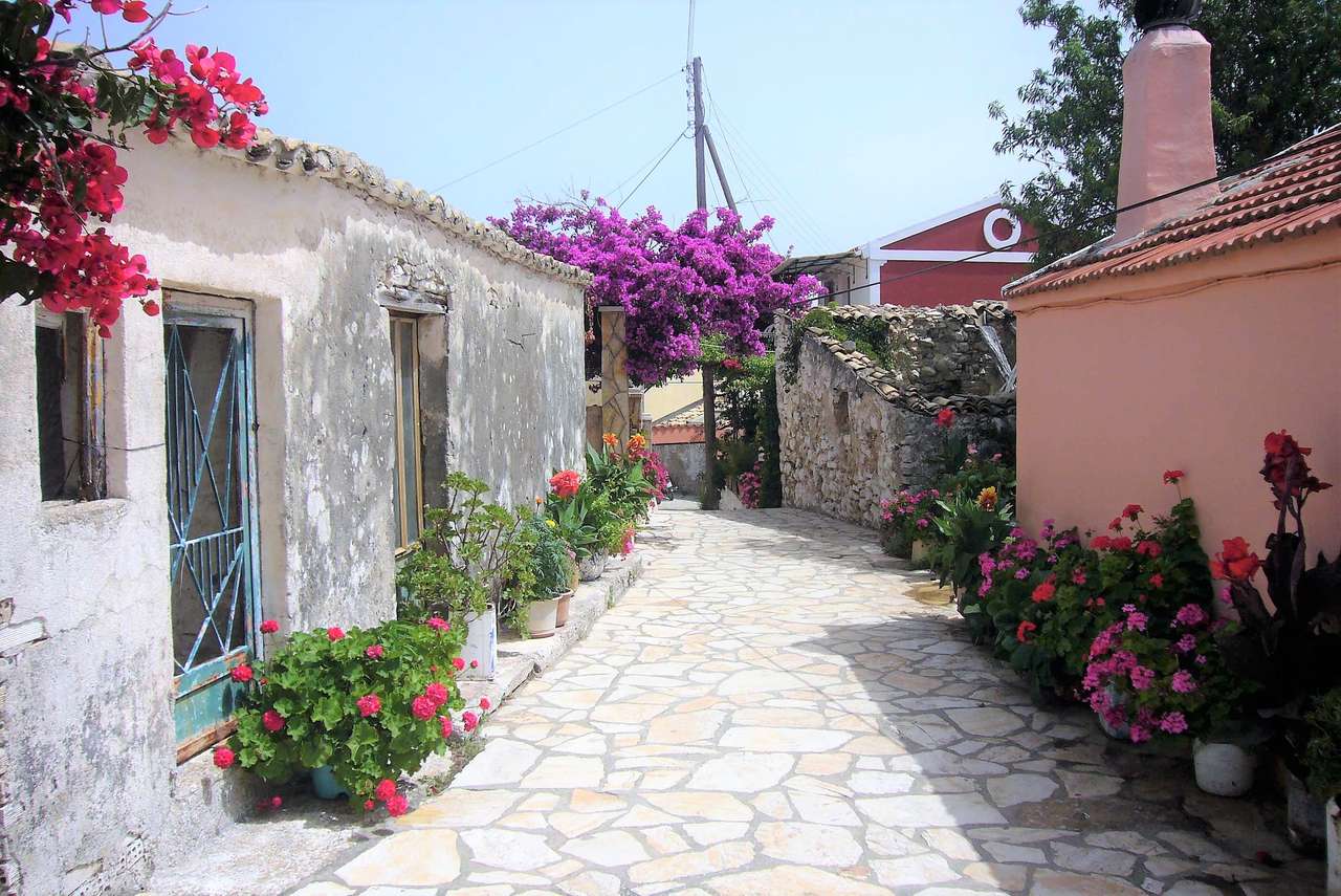 Afiona místo na ostrově Korfu online puzzle